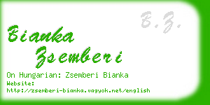 bianka zsemberi business card